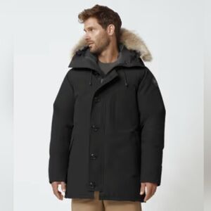 Canada Goose Parka In Dark Navy Blue
